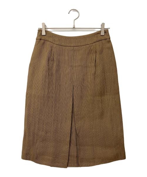 MaxMara（マックスマーラ）MaxMara (マックスマーラ) 90'sリネンブレンドスカートスーツ ブラウン サイズ:42の古着・服飾アイテム