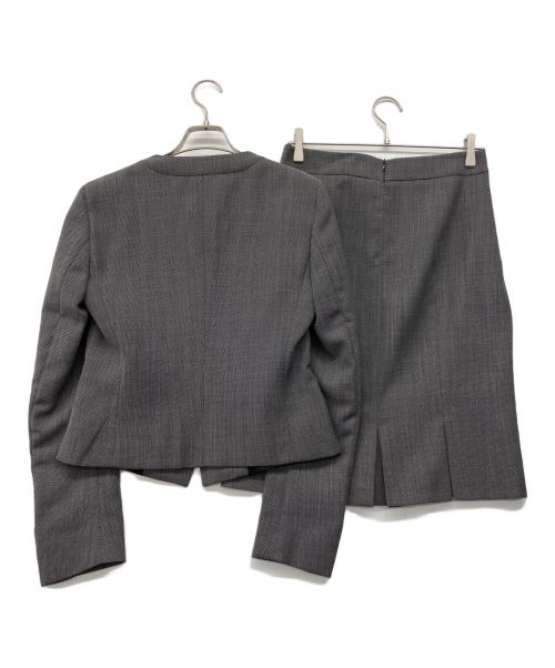 MaxMara（マックスマーラ）MaxMara (マックスマーラ) 90'sノーカラースーツ グレー サイズ:42(ML) 未使用品の古着・服飾アイテム