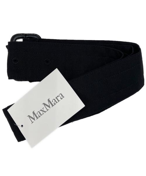 MaxMara（マックスマーラ）MaxMara (マックスマーラ) 90'sリネンブレンドスタンドカラーコート ブラック サイズ:42の古着・服飾アイテム