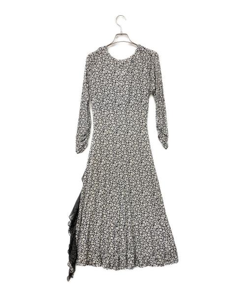 MaxMara（マックスマーラ）MaxMara (マックスマーラ) 長袖ワンピース ホワイト×ブラック サイズ:Mの古着・服飾アイテム