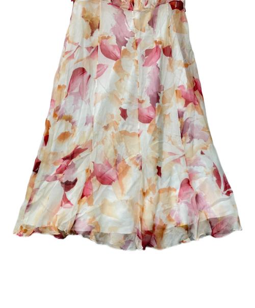 MaxMara（マックスマーラ）MaxMara (マックスマーラ) ノースリーブワンピース オレンジ×レッド サイズ:42 未使用品の古着・服飾アイテム