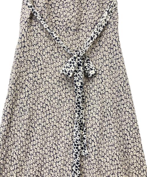 MaxMara（マックスマーラ）MaxMara (マックスマーラ) ノースリーブリボンシルクワンピース ブラック×グリーン サイズ:40 未使用品の古着・服飾アイテム
