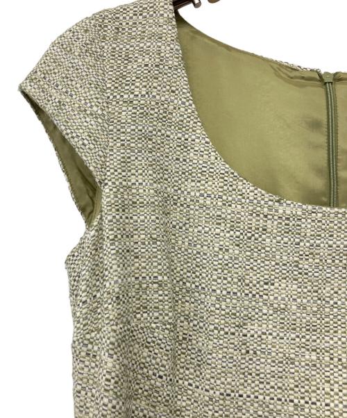 MaxMara（マックスマーラ）MaxMara (マックスマーラ) ベルテッドノースリーブワンピース グリーン サイズ:38 未使用品の古着・服飾アイテム