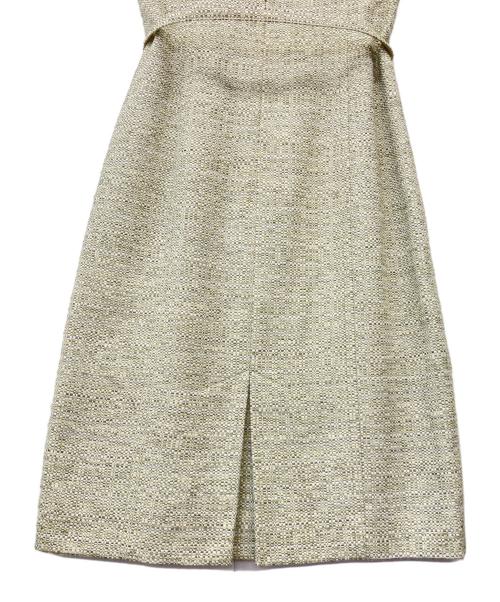 MaxMara（マックスマーラ）MaxMara (マックスマーラ) ベルテッドノースリーブワンピース グリーン サイズ:38 未使用品の古着・服飾アイテム