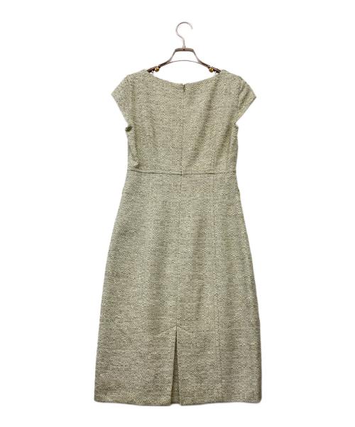 MaxMara（マックスマーラ）MaxMara (マックスマーラ) ベルテッドノースリーブワンピース グリーン サイズ:38 未使用品の古着・服飾アイテム