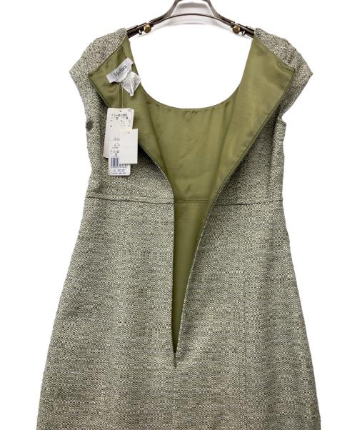 MaxMara（マックスマーラ）MaxMara (マックスマーラ) ベルテッドノースリーブワンピース グリーン サイズ:38 未使用品の古着・服飾アイテム