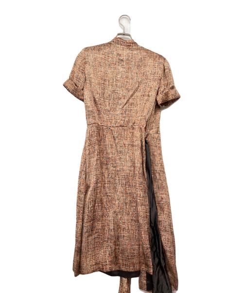 MaxMara（マックスマーラ）MaxMara (マックスマーラ) 白タグ シルク100％ カシュクールワンピース オレンジ サイズ:36 未使用品の古着・服飾アイテム