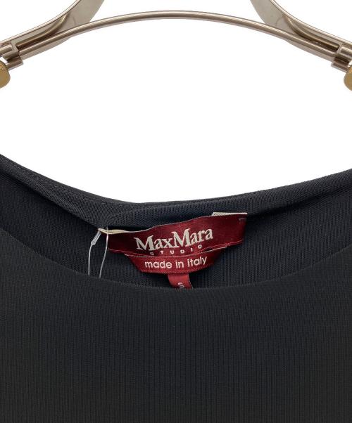 Max Mara Studio（マックスマーラ ストゥディオ）MAX MARA STUDIO (マックスマーラ ストゥディオ) ドット シルク ドレス ブラック×ホワイト サイズ:S 未使用品の古着・服飾アイテム