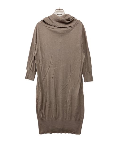 MaxMara（マックスマーラ）MaxMara (マックスマーラ) 長袖ニットシルクワンピース ベージュ サイズ:Mの古着・服飾アイテム