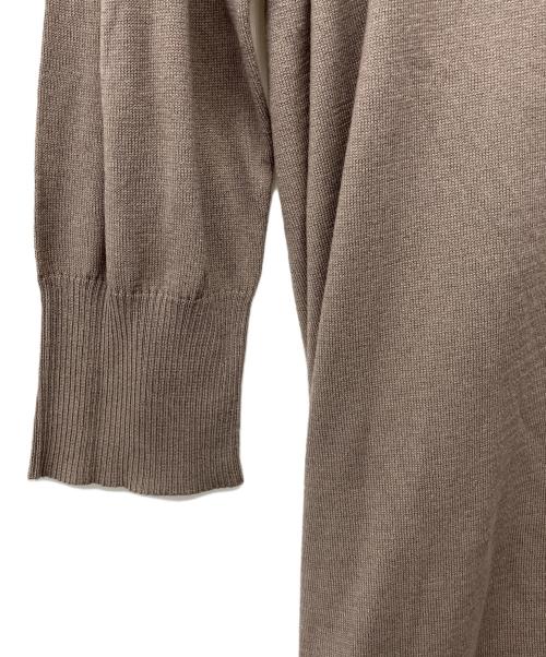 MaxMara（マックスマーラ）MaxMara (マックスマーラ) 長袖ニットシルクワンピース ベージュ サイズ:Mの古着・服飾アイテム
