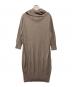 MaxMara (マックスマーラ) 長袖ニットシルクワンピース ベージュ サイズ:M：18000円