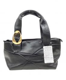 MaxMara（マックスマーラ）の古着「OLDレザーハンドバッグ」｜ブラック