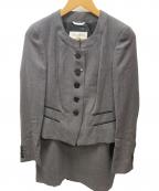MaxMaraマックスマーラ）の古着「90'sノーカラースーツ」｜グレー