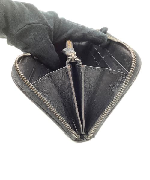 BOTTEGA VENETA（ボッテガベネタ）BOTTEGA VENETA (ボッテガベネタ) イントレチャートラウンドファスナー長財布 ブラックの古着・服飾アイテム