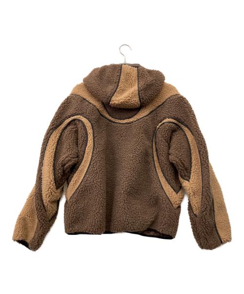 coldculture（コールドカルチャー）coldculture (コールドカルチャー) ボアジャケット ベージュ×ブラウン サイズ:Mの古着・服飾アイテム