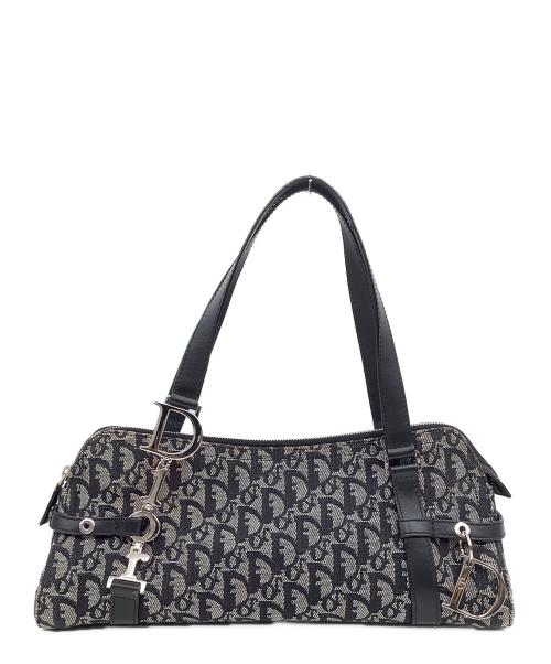 Christian Dior（クリスチャン ディオール）Christian Dior (クリスチャン ディオール) トロッターハンドバッグ ブラックの古着・服飾アイテム