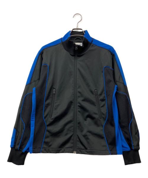 COMME des GARCONS SHIRT（コムデギャルソンシャツ）COMME des GARCONS SHIRT (コムデギャルソンシャツ) メッシュトラックジャケット ブラック×ブルー サイズ:Mの古着・服飾アイテム