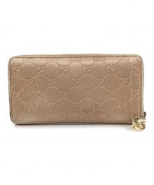 GUCCI（グッチ）の古着「ラウンドファスナー長財布」｜ベージュ