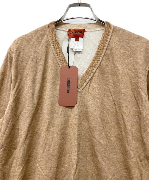 missoni（ミッソーニ）MISSONI (ミッソーニ) 薄手ニット ベージュ サイズ:46 未使用品の古着・服飾アイテム