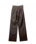 MaxMara (マックスマーラ) レザーワイドパンツ ブラウン サイズ:42：10000円