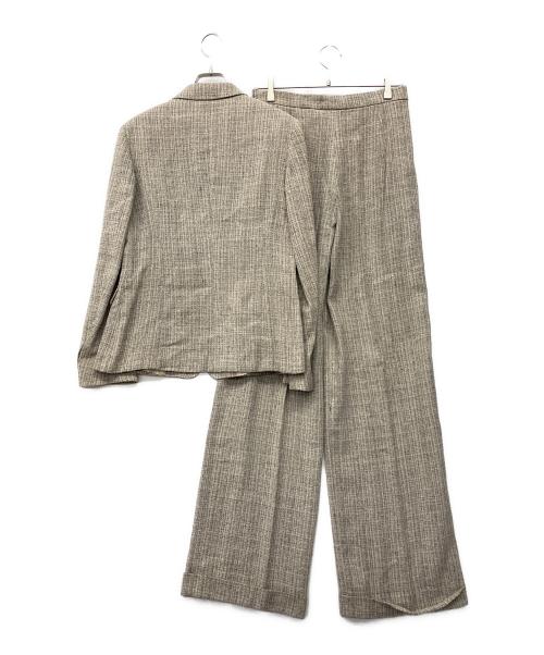 MaxMara（マックスマーラ）MaxMara (マックスマーラ) 90'sリネンシルクパンツスーツ ベージュ サイズ:42 未使用品の古着・服飾アイテム
