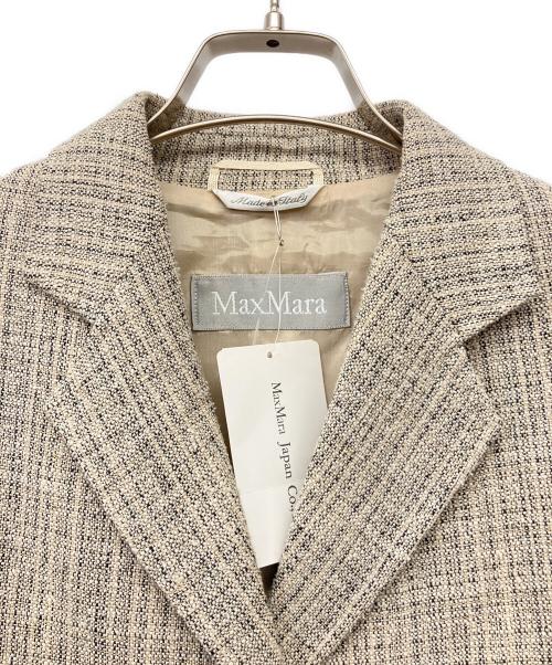 MaxMara（マックスマーラ）MaxMara (マックスマーラ) 90'sリネンシルクパンツスーツ ベージュ サイズ:42 未使用品の古着・服飾アイテム