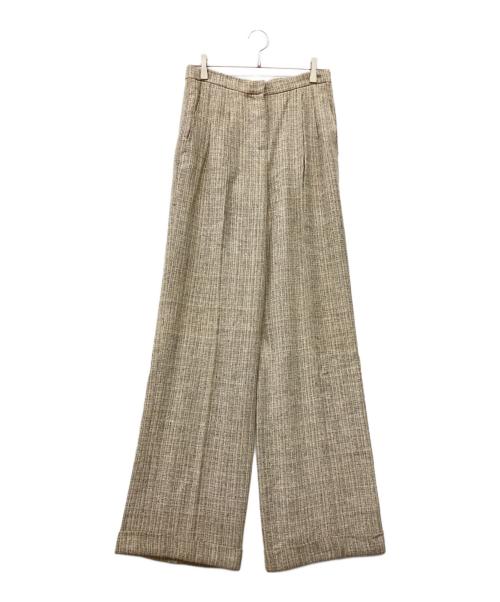 MaxMara（マックスマーラ）MaxMara (マックスマーラ) 90'sリネンシルクパンツスーツ ベージュ サイズ:42 未使用品の古着・服飾アイテム
