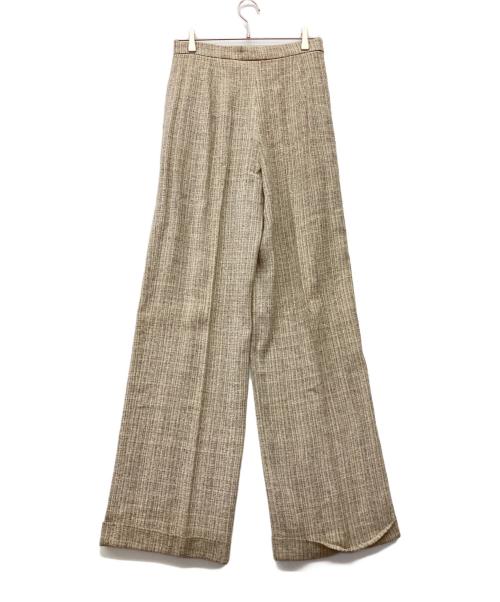 MaxMara（マックスマーラ）MaxMara (マックスマーラ) 90'sリネンシルクパンツスーツ ベージュ サイズ:42 未使用品の古着・服飾アイテム