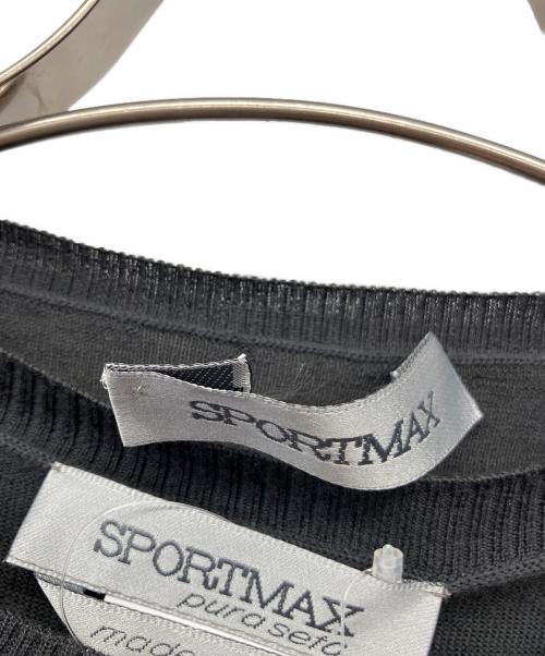 SPORT MAX（スポーツマックス）SPORT MAX (スポーツマックス) シルクワンピースレイヤードニット グレー×ブラック サイズ:36 未使用品の古着・服飾アイテム