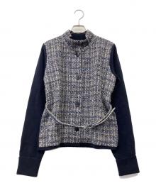 MaxMara（マックスマーラ）の古着「ニットカーディガン」｜ネイビー