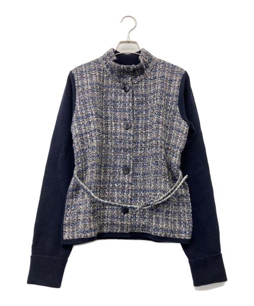 MaxMara（マックスマーラ）MaxMara (マックスマーラ) ニットカーディガン ネイビー サイズ:L 未使用品の古着・服飾アイテム