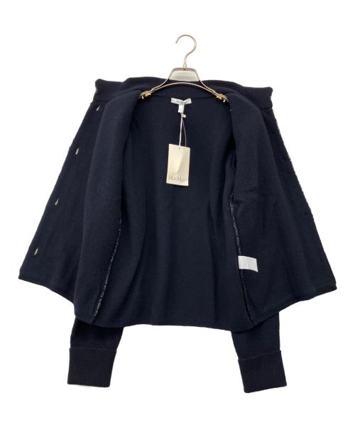 MaxMara（マックスマーラ）MaxMara (マックスマーラ) ニットカーディガン ネイビー サイズ:L 未使用品の古着・服飾アイテム