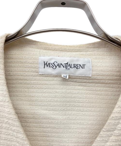 Yves Saint Laurent（イヴサンローラン）Yves Saint Laurent (イヴサンローラン) 90's 金釦セットアップスーツ ホワイト サイズ:34の古着・服飾アイテム