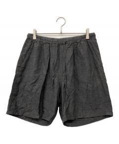 中古・古着通販】COMOLI (コモリ) ベルテッドデニムショーツ ブラック