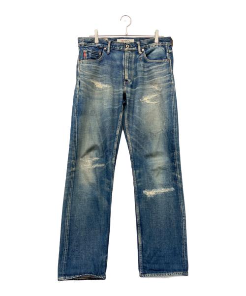 FDMTL（ファンダメンタル）FDMTL (ファンダメンタル) ダメージ加工REGULAR STRAIGHT DENIM インディゴ サイズ:81cm(W32)の古着・服飾アイテム