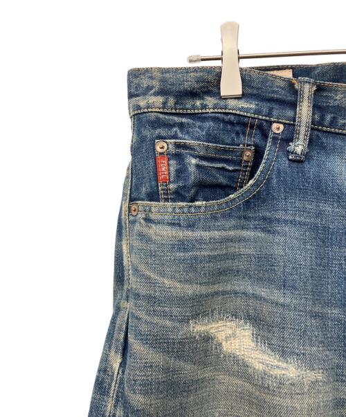 FDMTL（ファンダメンタル）FDMTL (ファンダメンタル) ダメージ加工REGULAR STRAIGHT DENIM インディゴ サイズ:81cm(W32)の古着・服飾アイテム