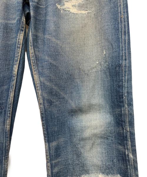 FDMTL（ファンダメンタル）FDMTL (ファンダメンタル) ダメージ加工REGULAR STRAIGHT DENIM インディゴ サイズ:81cm(W32)の古着・服飾アイテム