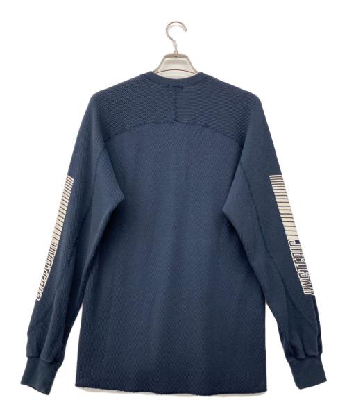 Hysteric Glamour（ヒステリックグラマー）Hysteric Glamour (ヒステリックグラマー) SIDE LINEヘンリーネックプリントスウェット ネイビー サイズ:Mの古着・服飾アイテム