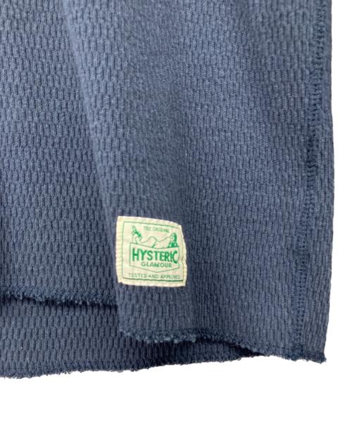 Hysteric Glamour（ヒステリックグラマー）Hysteric Glamour (ヒステリックグラマー) SIDE LINEヘンリーネックプリントスウェット ネイビー サイズ:Mの古着・服飾アイテム
