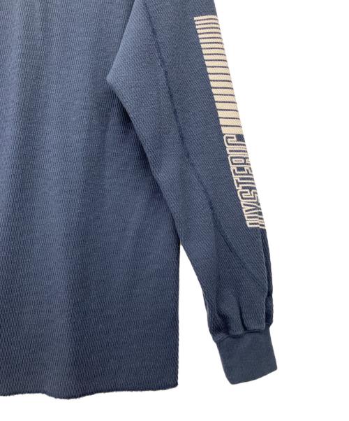 Hysteric Glamour（ヒステリックグラマー）Hysteric Glamour (ヒステリックグラマー) SIDE LINEヘンリーネックプリントスウェット ネイビー サイズ:Mの古着・服飾アイテム