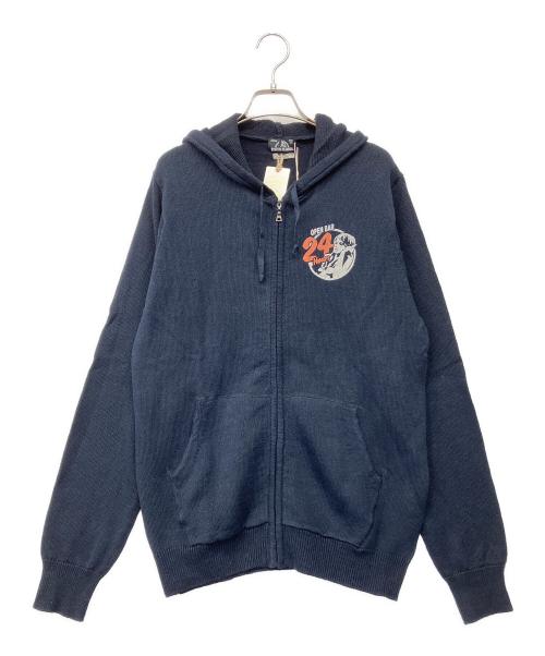 Hysteric Glamour（ヒステリックグラマー）Hysteric Glamour (ヒステリックグラマー) FLANDERS LINENヒスガールバックプリントパーカー ネイビー サイズ:Lの古着・服飾アイテム