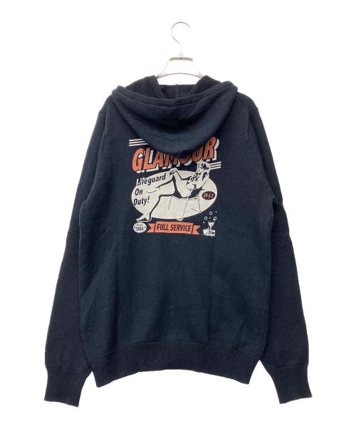 Hysteric Glamour（ヒステリックグラマー）Hysteric Glamour (ヒステリックグラマー) FLANDERS LINENヒスガールバックプリントパーカー ネイビー サイズ:Lの古着・服飾アイテム
