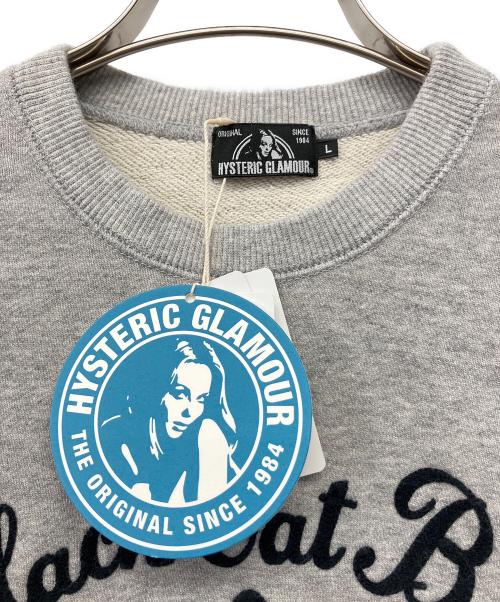 Hysteric Glamour（ヒステリックグラマー）Hysteric Glamour (ヒステリックグラマー) Women's Grey and Black Sweatshirt グレー サイズ:Lの古着・服飾アイテム
