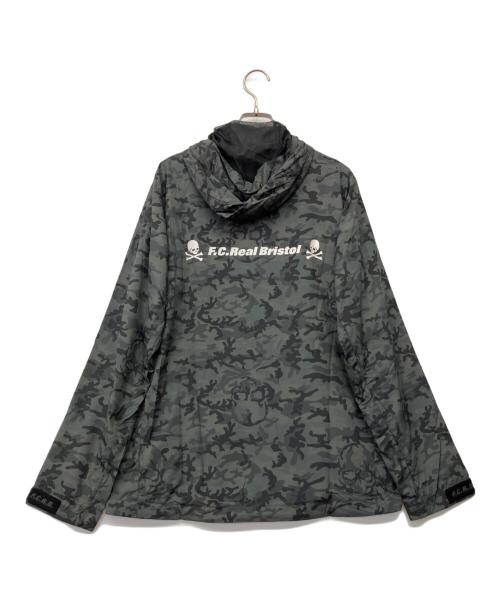 NIKE（ナイキ）NIKE (ナイキ) F.C.Real Bristol (エフシーレアルブリストル) Mastermind JAPAN (マスターマインド ジャパン) スカルカモナイロンパーカー グレー サイズ:Mの古着・服飾アイテム