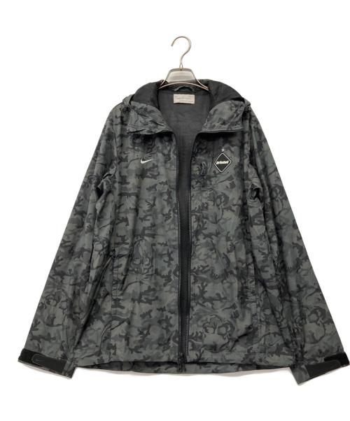 NIKE（ナイキ）NIKE (ナイキ) F.C.Real Bristol (エフシーレアルブリストル) Mastermind JAPAN (マスターマインド ジャパン) スカルカモナイロンパーカー グレー サイズ:Mの古着・服飾アイテム