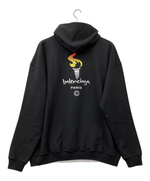 BALENCIAGA（バレンシアガ）BALENCIAGA (バレンシアガ) プルオーバーパーカー ブラック サイズ:XS 未使用品の古着・服飾アイテム