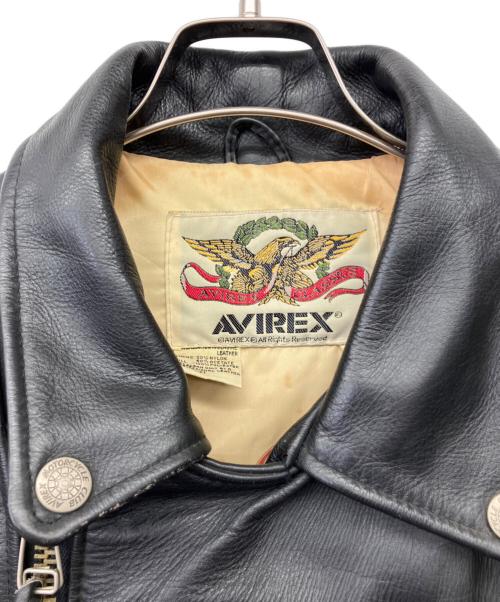 AVIREX（アヴィレックス）AVIREX (アヴィレックス) レザージャケット ブラック サイズ:XLの古着・服飾アイテム