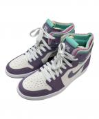 NIKEナイキ）の古着「ハイカットスニーカー」｜ホワイト×パープル