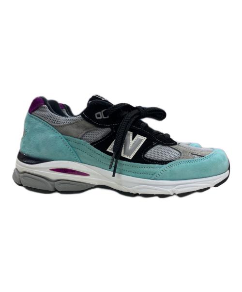 NEW BALANCE（ニューバランス）NEW BALANCE (ニューバランス) ローカットスニーカー グレー×ミントグリーン サイズ:26の古着・服飾アイテム