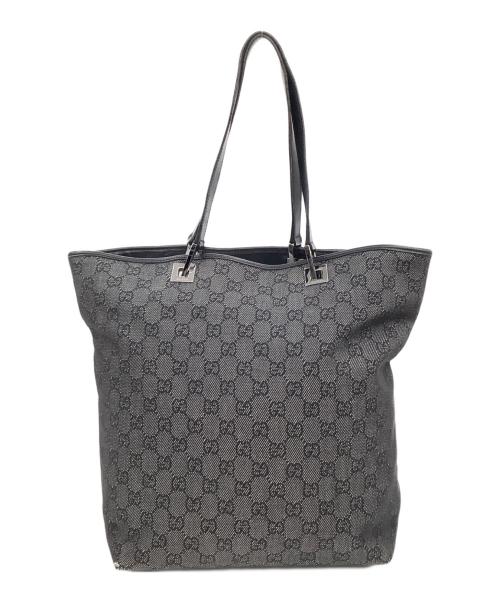 GUCCI（グッチ）GUCCI (グッチ) GGキャンバス　トートバッグ グレーの古着・服飾アイテム